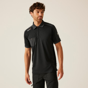 Regatta Offensive Wicking Polo Shirt Black L