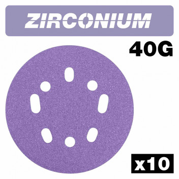 Trend AB/125/40Z Random Orbital Sanding Disc 125 X 40G 10Pc