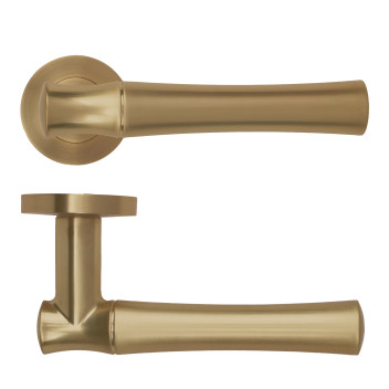 Aldo Lever On Round Rose Antique Brass Finish