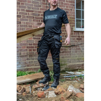 Dewalt Harrison Regular Fit Stretch Trouser Black/Grey 32R*