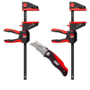 Bessey One Handed Clamp with Rotating Handle 450mm (2) Includes Knife*