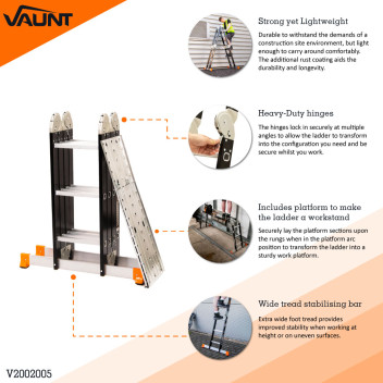 Vaunt 4X3 Multi-Purpose Ladder with Platform C0.96M/O3.6M*