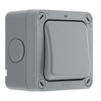 Waterproof IP66 Switch 1 Gang 2 Way Grey*