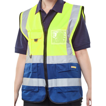 Hi Viz Executive Vest Yellow / Navy XXLarge*