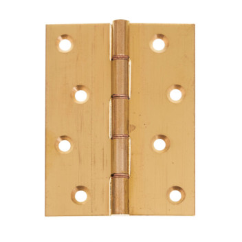 Hinge Solid Drawn DPBW Butt Brass 102 x 76 x 3mm (2)*