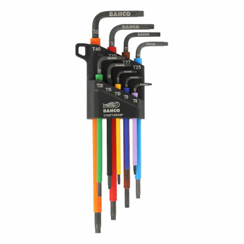 Bahco Long Torx  Coloured Hex L Key 9pc Set 1.5 -10mm*