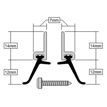 Door Surround Seal RYT-X Pin Fix Set 2.1m Mill*