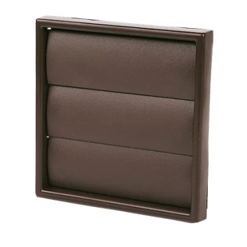 Ducting Vent Gravity Flap Grille Brown 100mm*