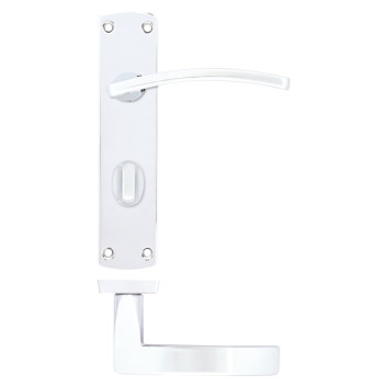 Door Handle Toledo Lever On Plate Bathroom CP*