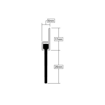 Door Garage 30mm Rubber Seal Mill 2134mm*