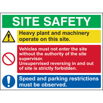 Signage Site Safety 800 x 600mm*