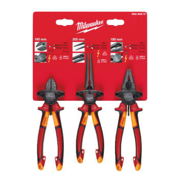 Milwaukee VDE Plier Set 3pc