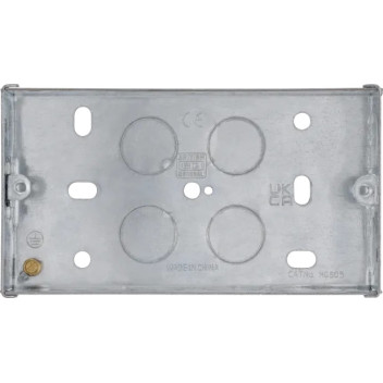 Metal Back Box 2 Gang 35mm (5)*