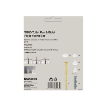 Fischer Sanitary Fixing Kit Wb10 Toilet Pan*