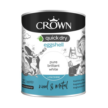 Crown Quick Dry Egg Shell Brilliant White 750ml*