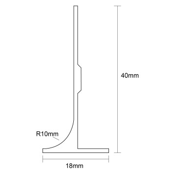 Worktop Corner Joint Black 40mm*