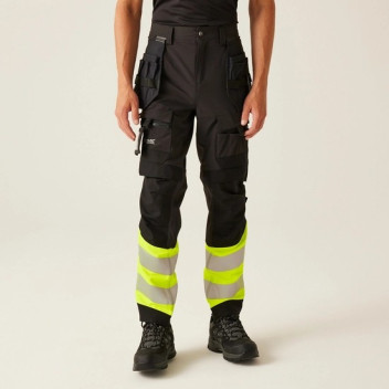 Regatta Hi-Vis Yellow X-PRO Stretch Holster Trousers 34R Regatta Hi-Vis Yellow X-PRO Stretch Holster Trousers 34R