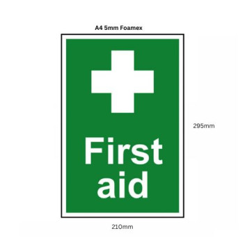 5mm Foamex Sign A4 First Aid*