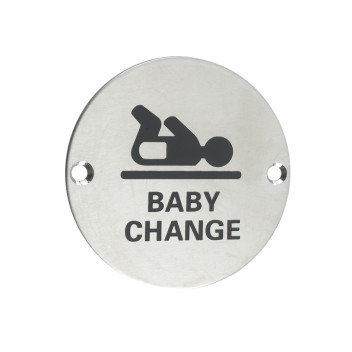 Signage Sex Circ Symbol Baby Change SSS 76mm*