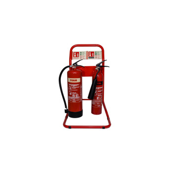 Fire New Double Red Tubular Stand, C/W Sign Plate & Brkts