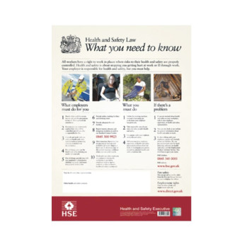 Signage Health & Safety Law Poster A3*