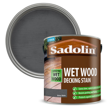 Sadolin Wet Wood Decking Stain Grey Slate 2.5L