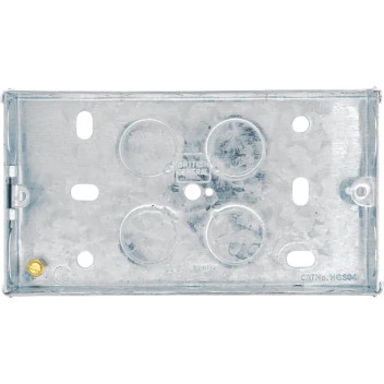 Metal Back Box 2 Gang 25mm (5)*