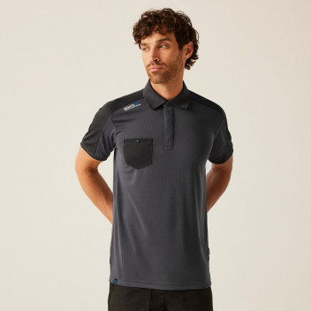 Regatta Offensive Wicking Polo Shirt Seal Grey L