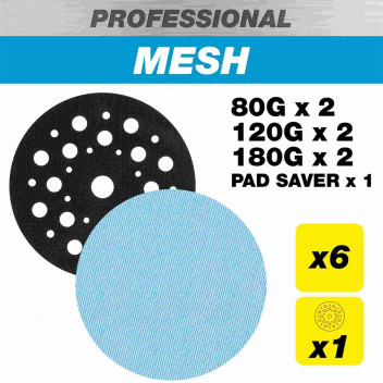 Trend AB/125/M7/P Pro 125 Oribital Sanding Disc 80/120/180/Ps 7Pk