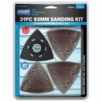 Smart Starlock 31pc Sanding Kit (1x Sanding pad, 10x 60,80 & 120grit s
