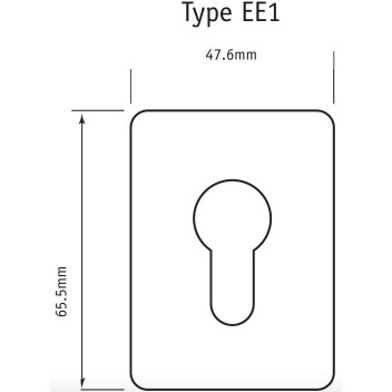 Escutcheon Euro Profile Self Adhesive PB*