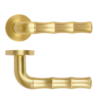 Vasco Lever On Round Rose Satin Brass Finish