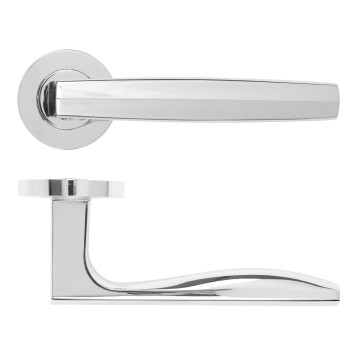 Apennine Lever On Round Rose Polished Chrome Finish