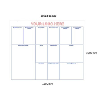 Custom Logo PVC Banner Sign 1000 x 1500mm Notice Board*