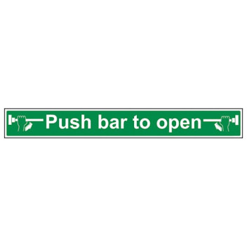 Signage Push Bar To Open S/A 75 X 450mm*