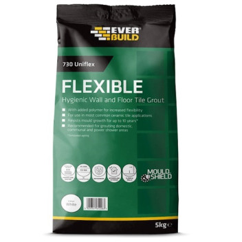 Everbuild 730 Wall & Floor Tile Grout Ivory 5kg*