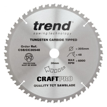 Trend CSB/CC30548 Craft Saw Blade Cross Cut 305 x 48T x 30mm Bore*