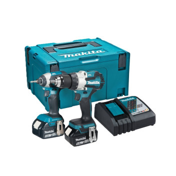 Makita Combi / Impact Driver Twin Kit DLX2507 LXT BL 18v 2 x 5.0amp