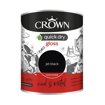 Crown Quick Dry Gloss Jet Black 750ml*