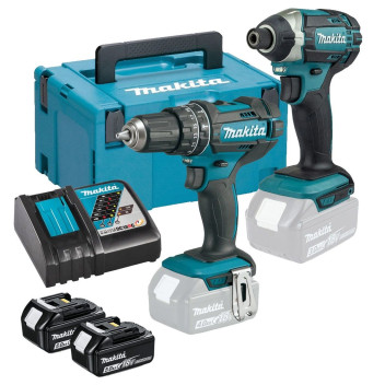 ZZ- Makita Combi / Impact Driver Twin Kit DLX2131TJ LXT 18v 2 x 5amp