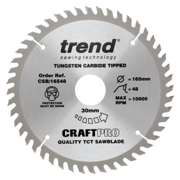 Trend CSB/16548 Craft Saw Blade 165 x 48T x 30mm Bore*