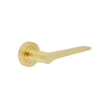 Apennine Lever On Round Rose Antique Brass Finish