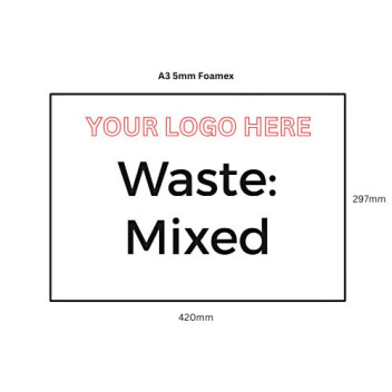 Custom Logo 5mm Foamex Sign A3 Waste Mixed*
