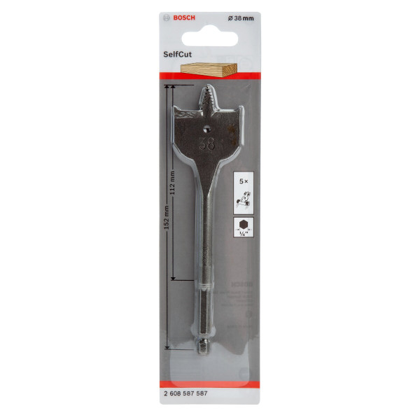 Xtorque SSDB38 38mm Flat Wood Spade Drill Bit