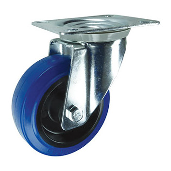 Castor Wheel Nyl+Rubber Plate Fixing Swivel 125mm* Castor Wheel Nyl+Rubber Plate Fixing Swivel 125mm*