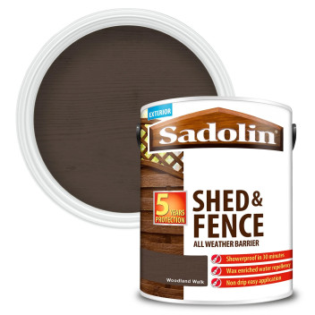 Sadolin Shed And Fence Paint Woodland Walk 5L Sadolin Shed And Fence Paint Woodland Walk 5L