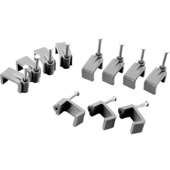 Cable Clips Twin & Earth 6mm Grey (50)* Cable Clips Twin & Earth 6mm Grey (50)*