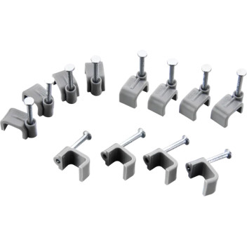 Cable Clips Twin & Earth 1.5mm Grey (50)* Cable Clips Twin & Earth 1.5mm Grey (50)*