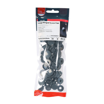 Hinged Screw Cap 10-12 Gauge Dark Grey (50)* Hinged Screw Cap 10-12 Gauge Dark Grey (50)*