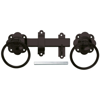 Ring Gate Latch Black 150mm* Ring Gate Latch Black 150mm*